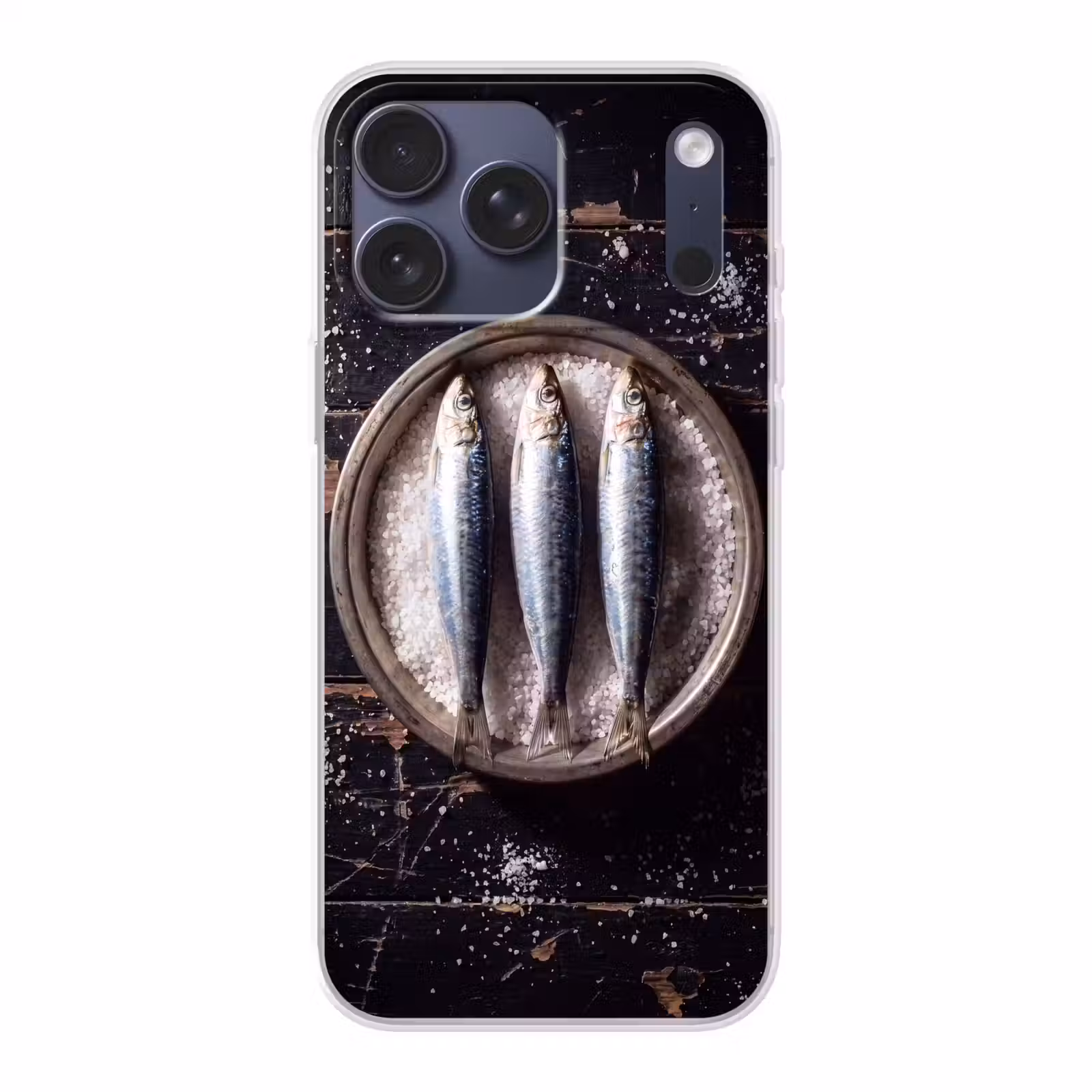 Telefoonhoesje Softcase - Vis - Zout - Eten — 1
