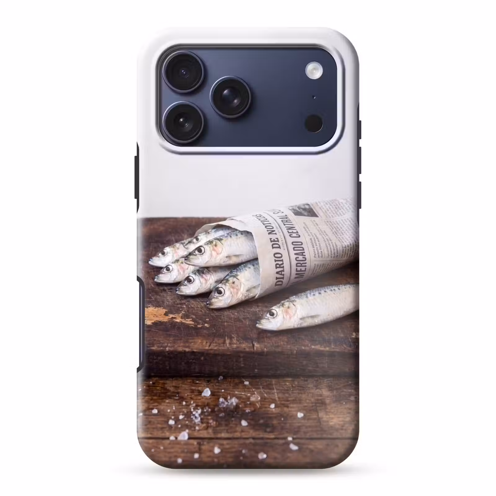 Telefoonhoesje Toughcase - Sardientje - krant - snijplank — 1