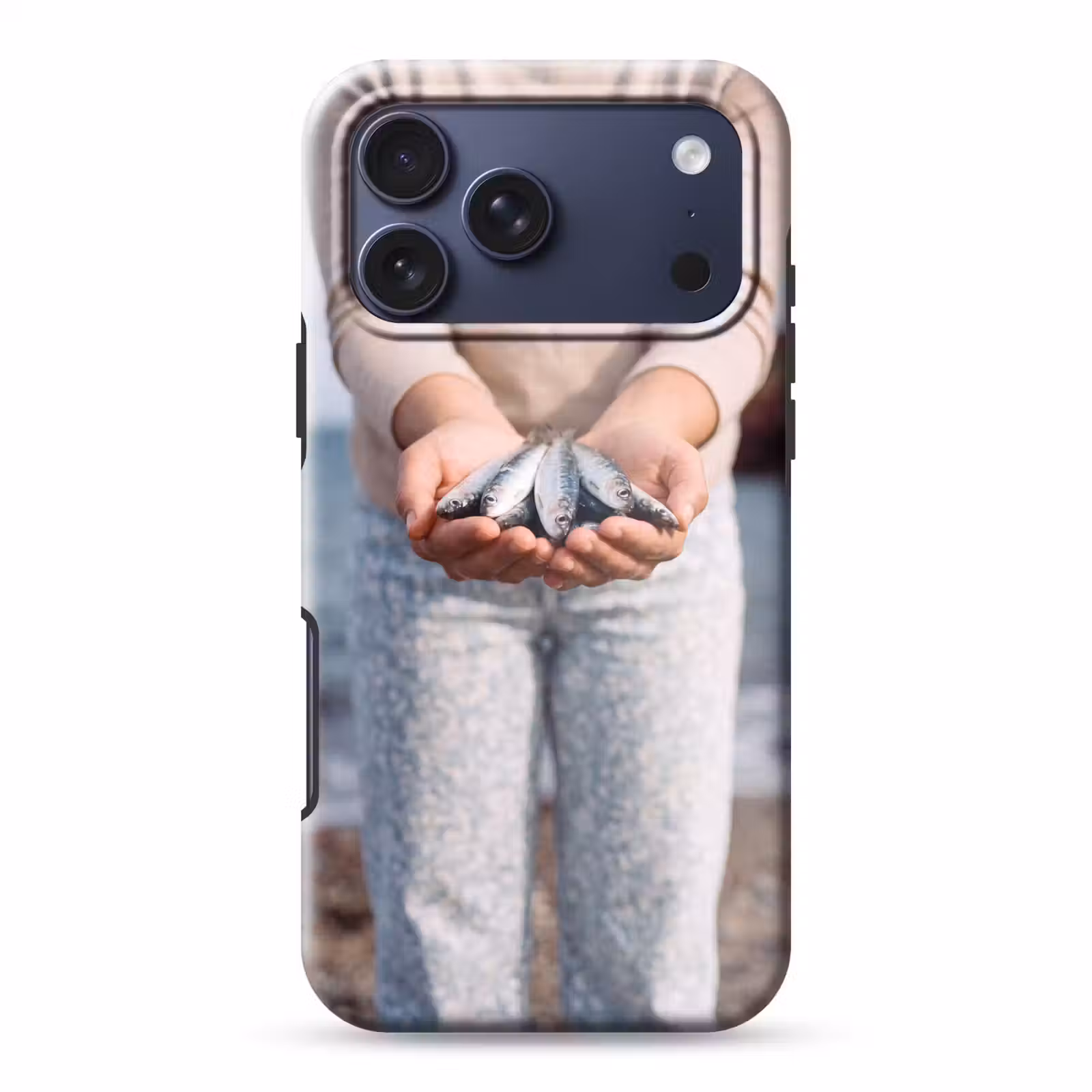 Telefoonhoesje Toughcase - Vis - Handen - Natuur — 1