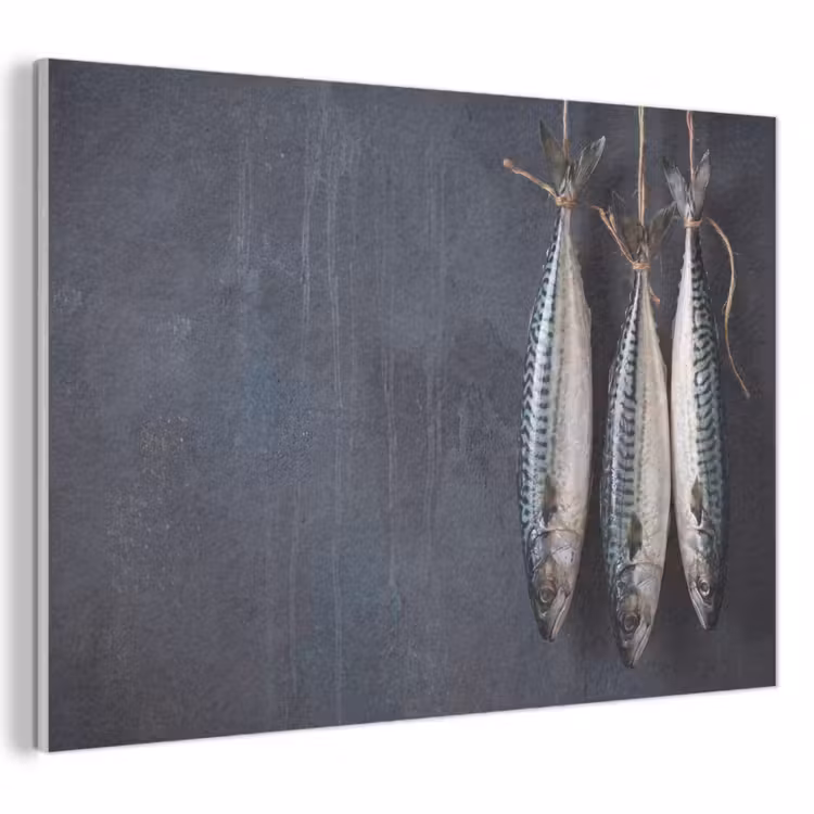 Akoestisch schilderij - Drie vissen - Touw — 1