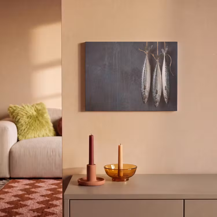 Akoestisch schilderij - Drie vissen - Touw — 2