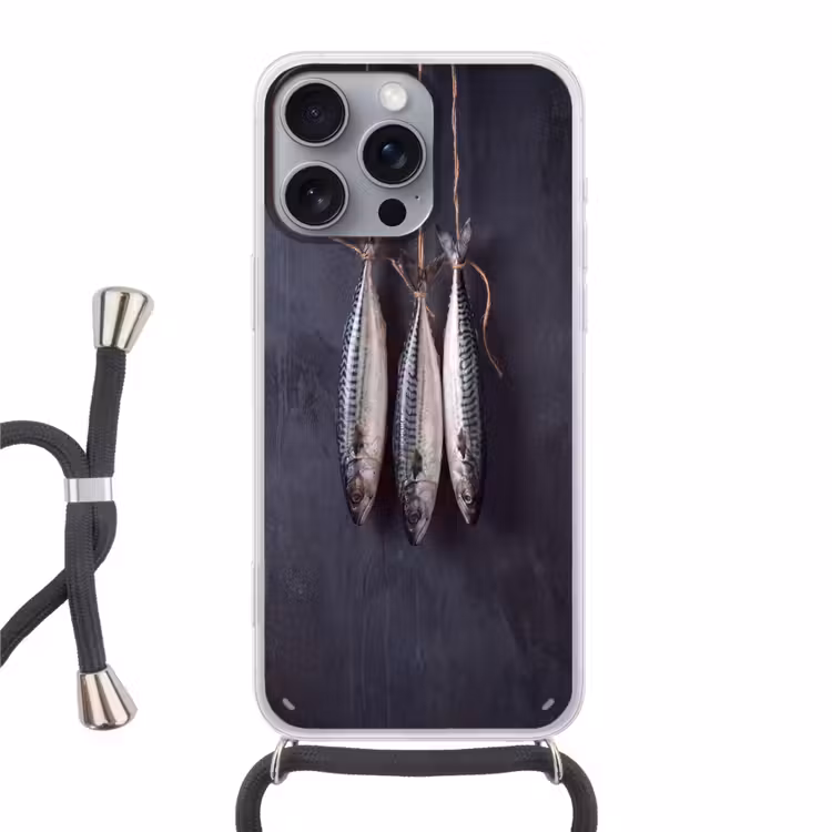 Telefoonhoesje met koord - Drie vissen - Touw — 1