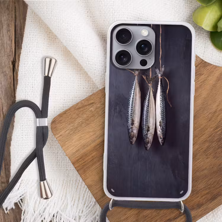Telefoonhoesje met koord - Drie vissen - Touw — 3