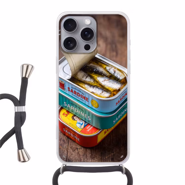 Telefoonhoesje met koord - Vis - Blikjes - Keuken — 1
