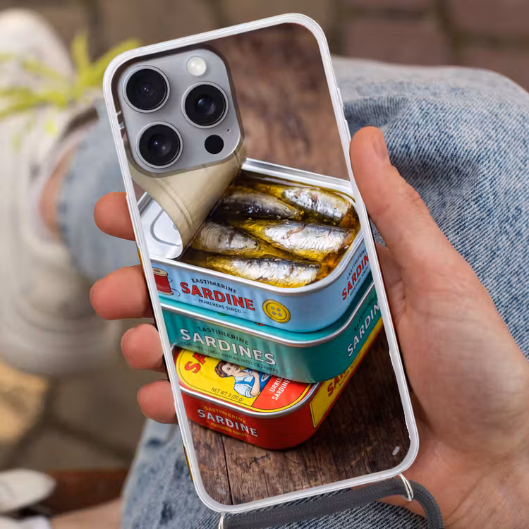 Telefoonhoesje met koord - Vis - Blikjes - Keuken — 2