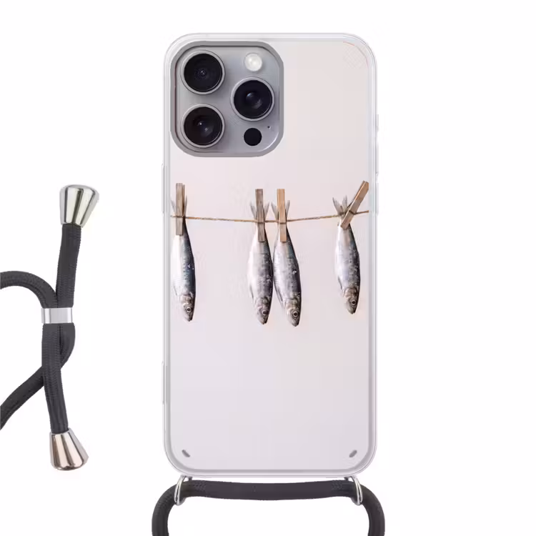Telefoonhoesje met koord - Vis - Hangend - Eten — 1