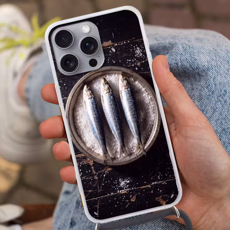 Telefoonhoesje met koord - Vis - Zout - Eten — 2