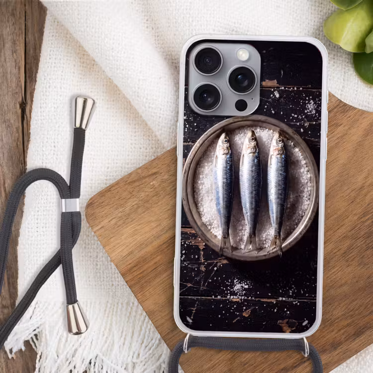 Telefoonhoesje met koord - Vis - Zout - Eten — 3