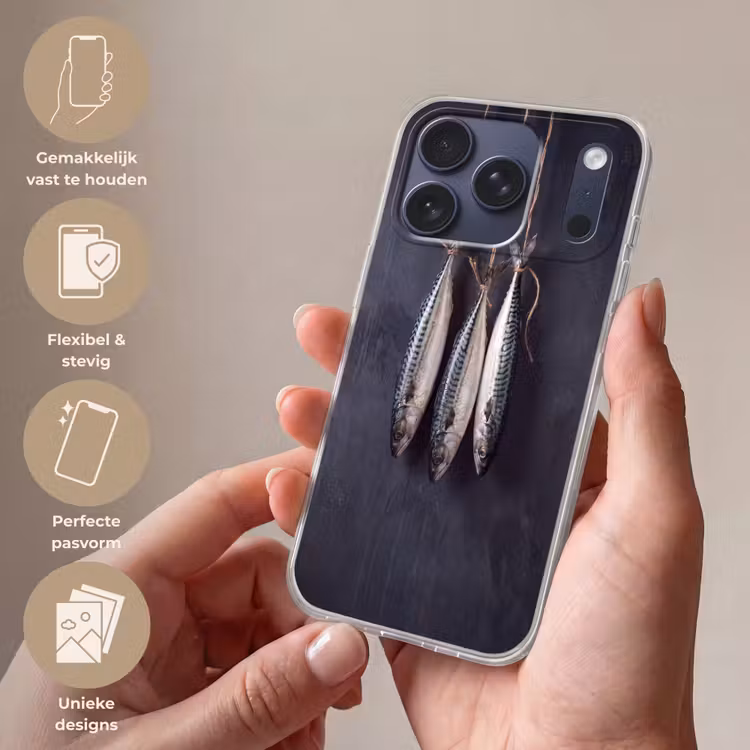 Telefoonhoesje Softcase - Drie vissen - Touw — 4
