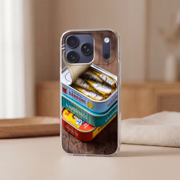 Telefoonhoesje Softcase - Vis - Blikjes - Keuken — 3