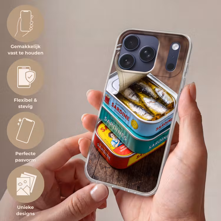 Telefoonhoesje Softcase - Vis - Blikjes - Keuken — 4