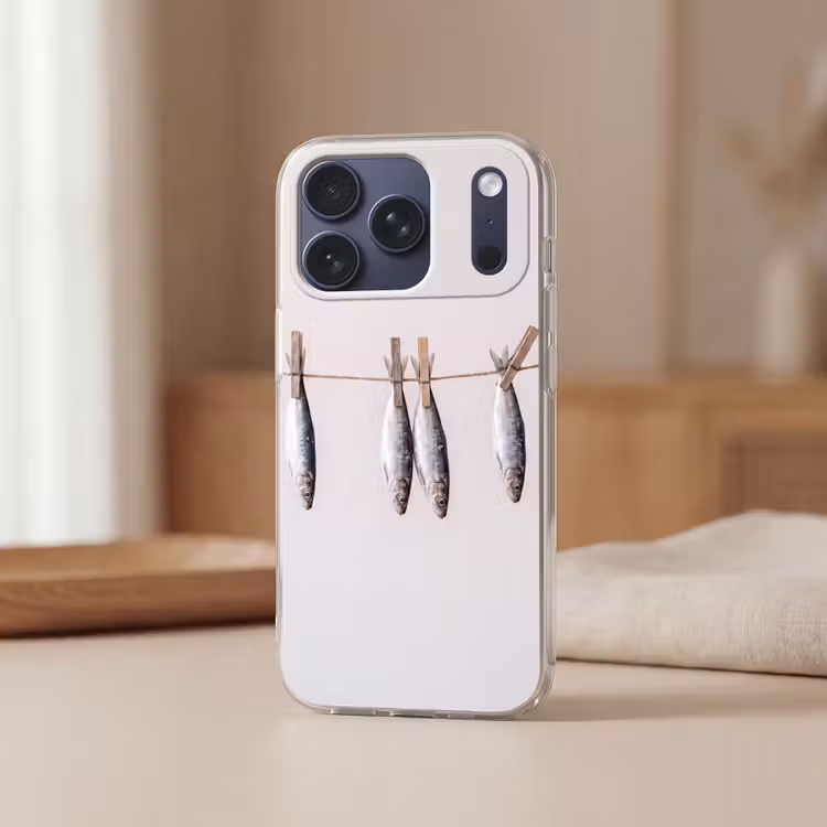 Telefoonhoesje Softcase - Vis - Hangend - Eten — 3