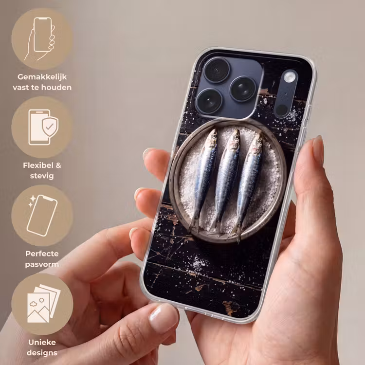 Telefoonhoesje Softcase - Vis - Zout - Eten — 4