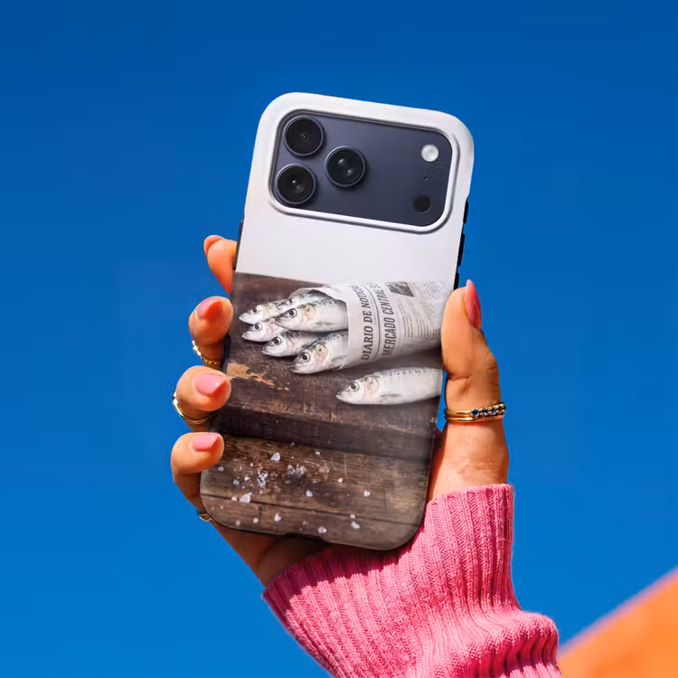 Telefoonhoesje Toughcase - Sardientje - krant - snijplank — 2