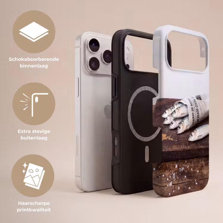 Telefoonhoesje Toughcase - Sardientje - krant - snijplank — 3