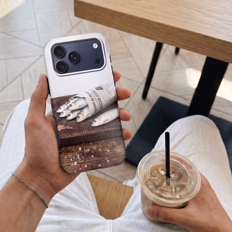 Telefoonhoesje Toughcase - Sardientje - krant - snijplank — 4