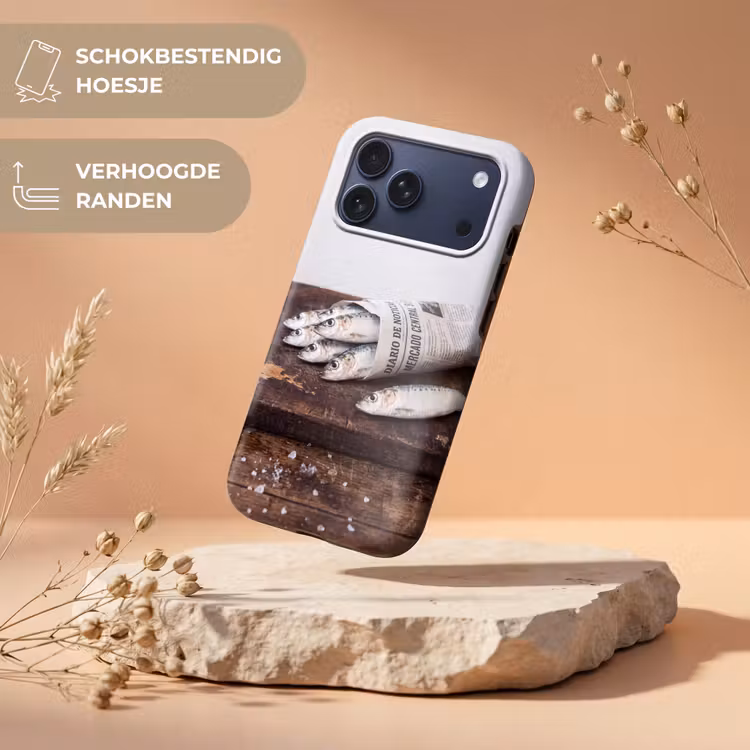 Telefoonhoesje Toughcase - Sardientje - krant - snijplank — 5
