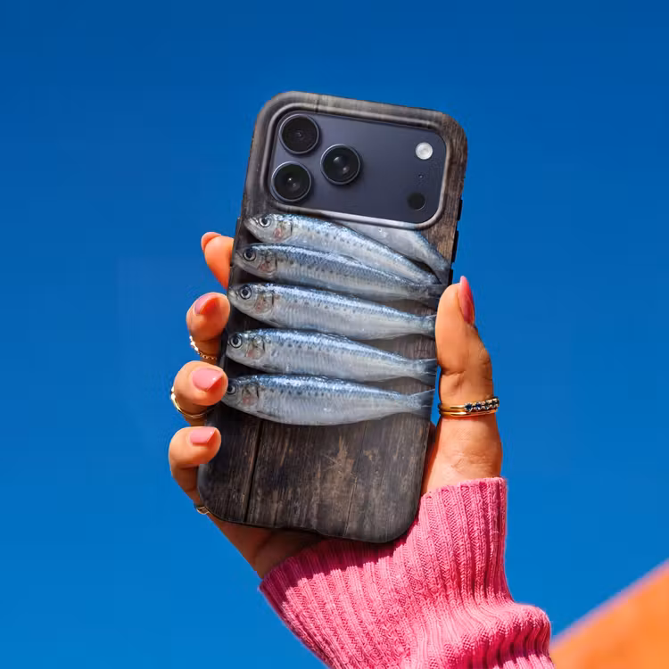 Telefoonhoesje Toughcase - Vis - Hout - Eten — 2