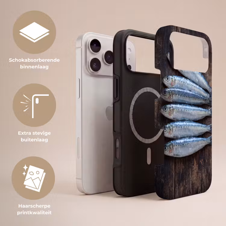 Telefoonhoesje Toughcase - Vis - Hout - Eten — 3