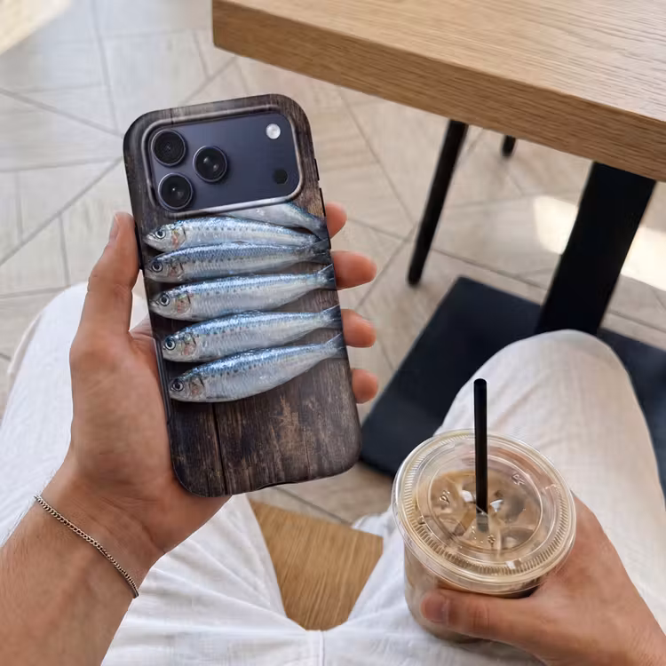 Telefoonhoesje Toughcase - Vis - Hout - Eten — 4