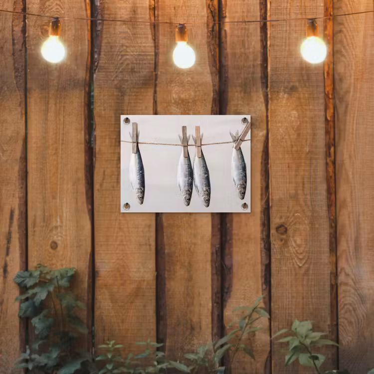 Tuinposter - Vis - Hangend - Eten — 2
