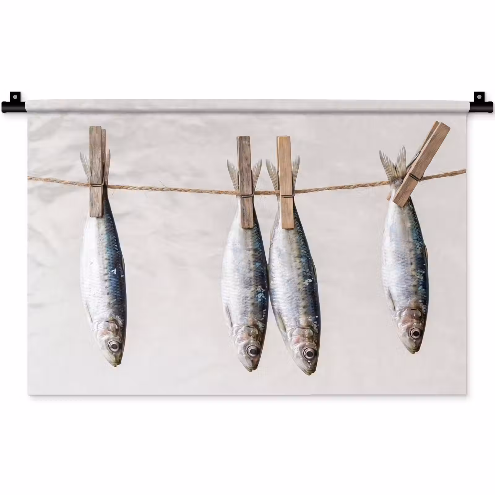 Wandkleed - Vis - Hangend - Eten — 1