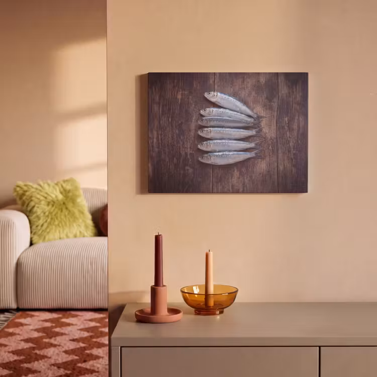 Akoestisch schilderij - Vis - Hout - Eten — 2