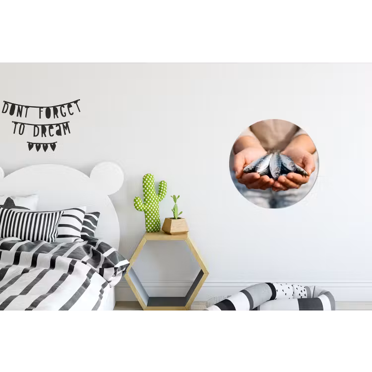 Wandcirkel - Aluminium - Vis - Handen - Natuur — 5