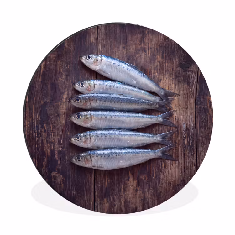 Wandcirkel - Aluminium - Vis - Hout - Eten — 1