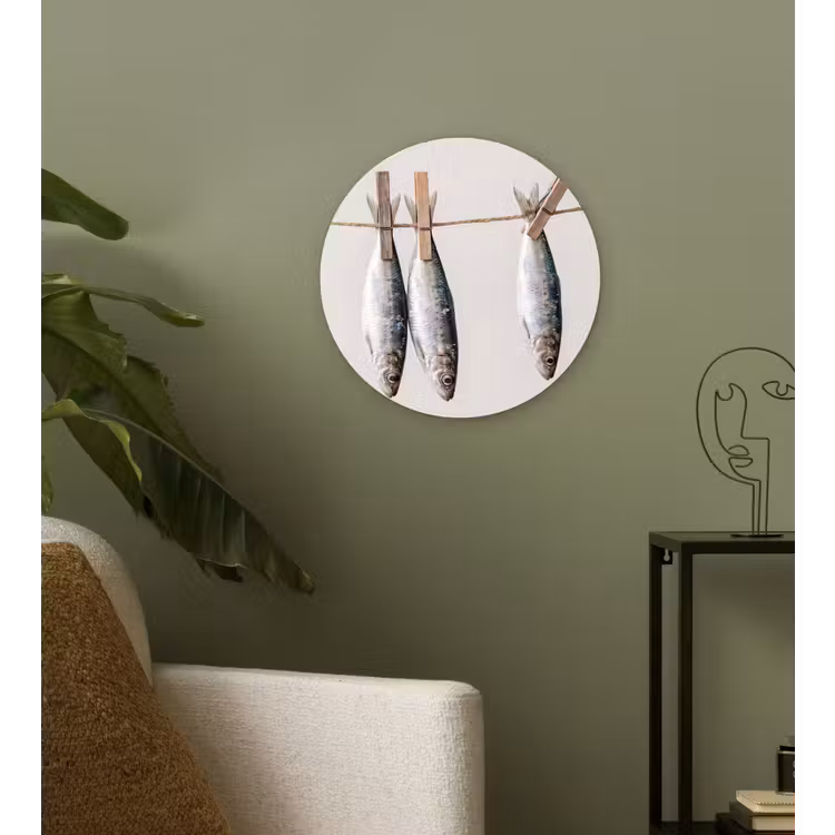 Wandcirkel - Glas - Vis - Hangend - Eten — 3