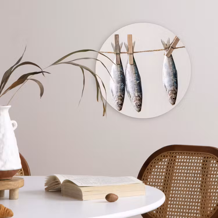 Wandcirkel - Glas - Vis - Hangend - Eten — 4