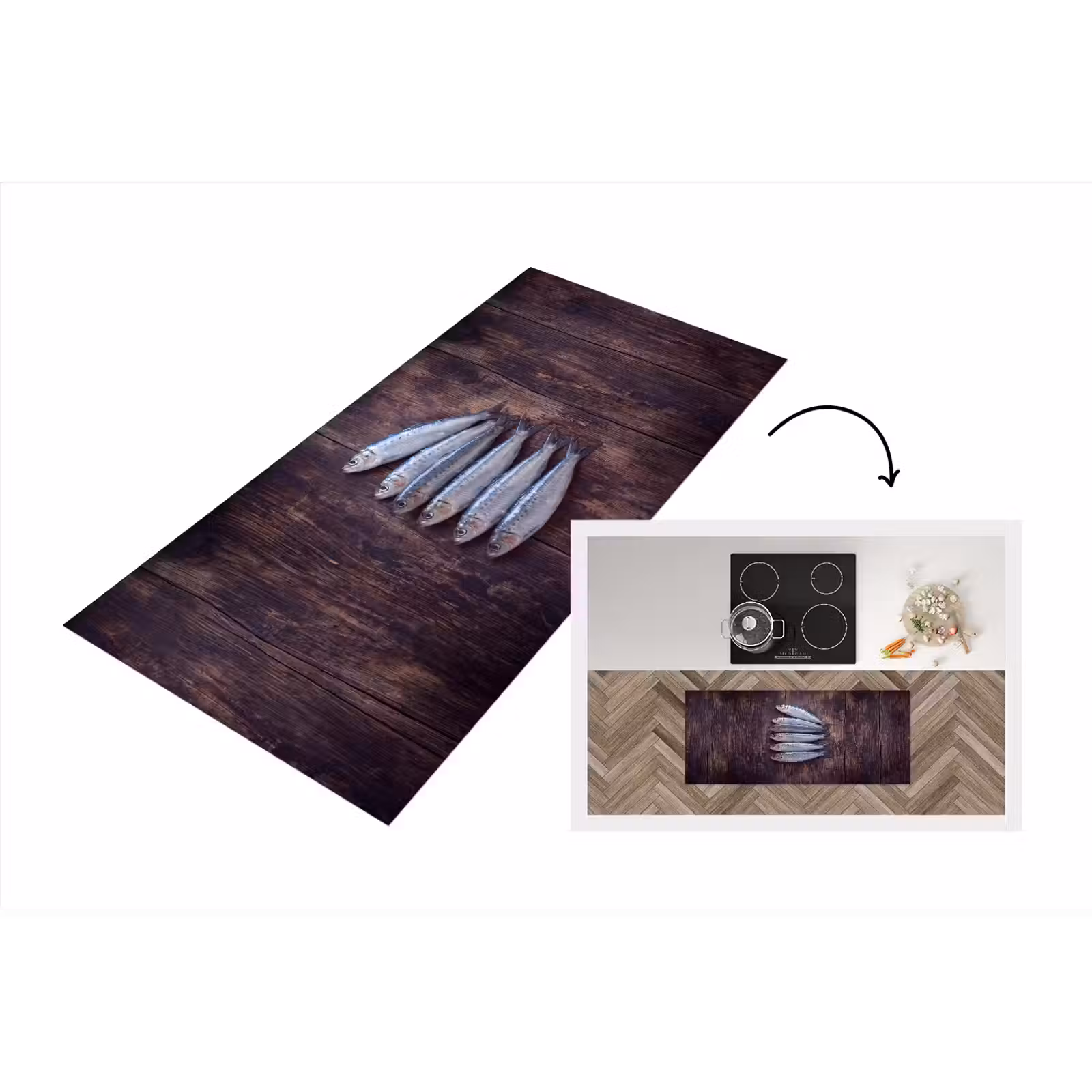 Keukenloper - Vis - Hout - Eten — 1