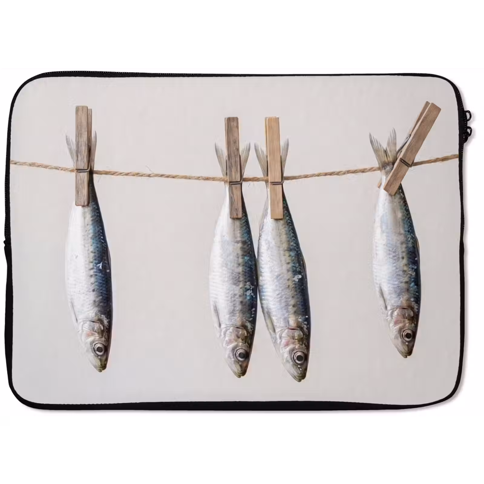 Laptophoes - Vis - Hangend - Eten — 1