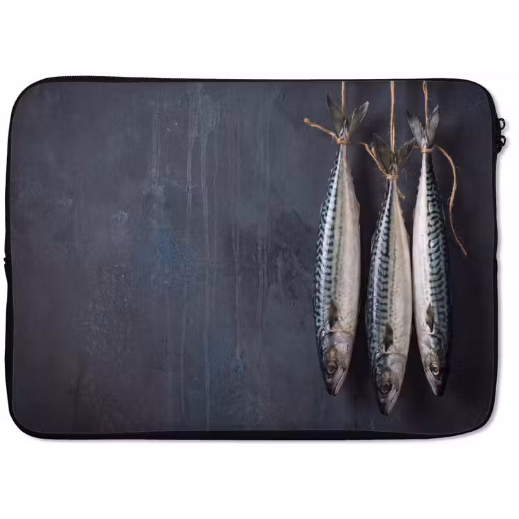 Laptophoes - Drie vissen - Touw — 1