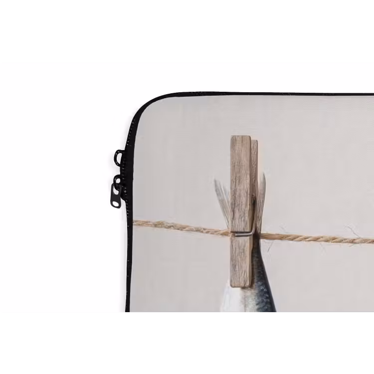 Laptophoes - Vis - Hangend - Eten — 5