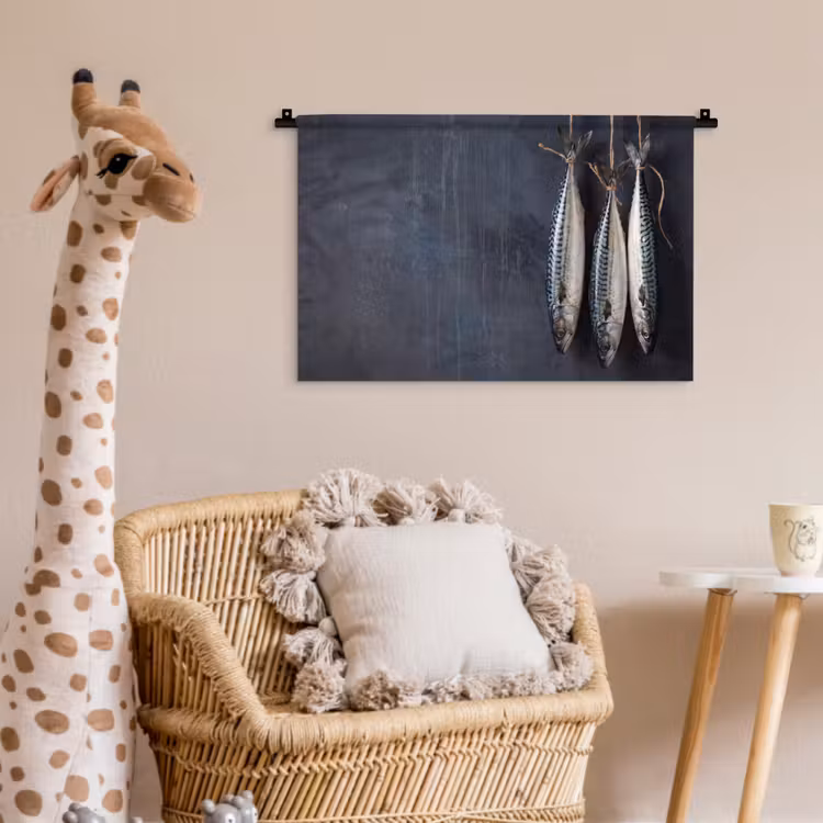 Wandkleed - Drie vissen - Touw — 5