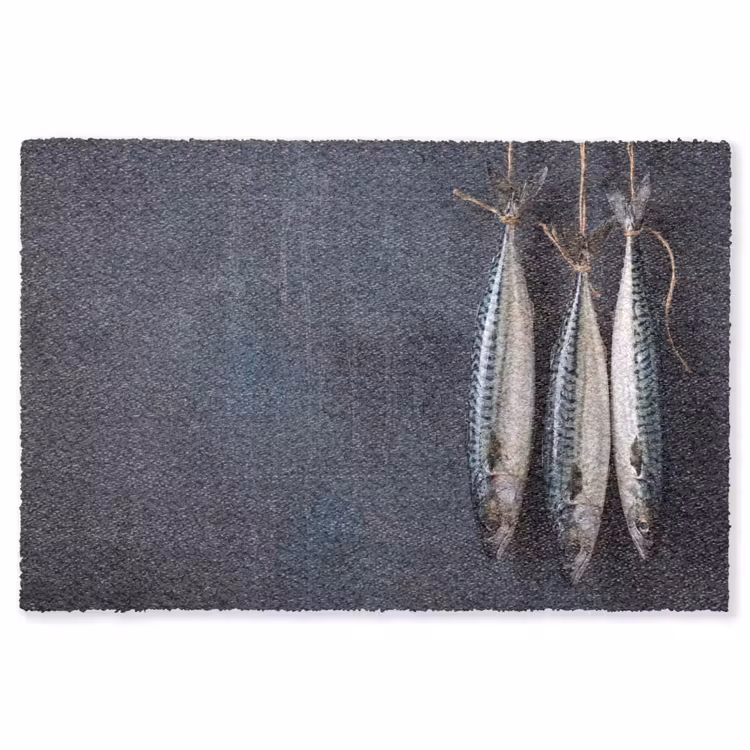 Vloerkleed - Drie vissen - Touw — 1