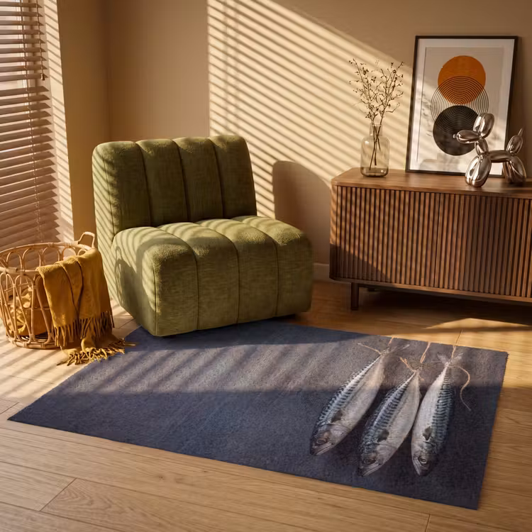 Vloerkleed - Drie vissen - Touw — 2