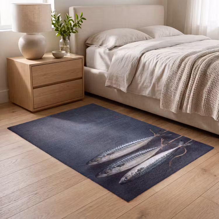 Vloerkleed - Drie vissen - Touw — 5