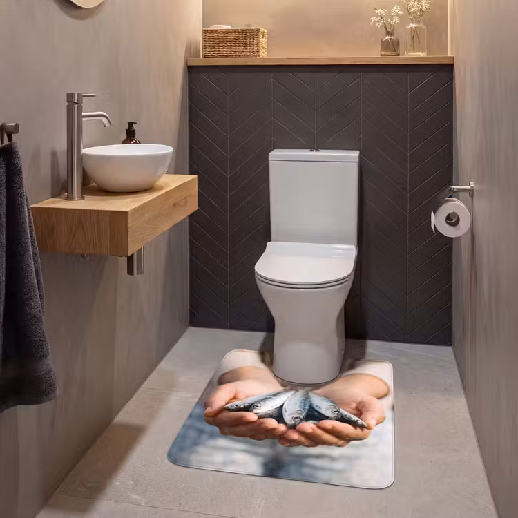 Wc Mat - Vis - Handen - Natuur — 2