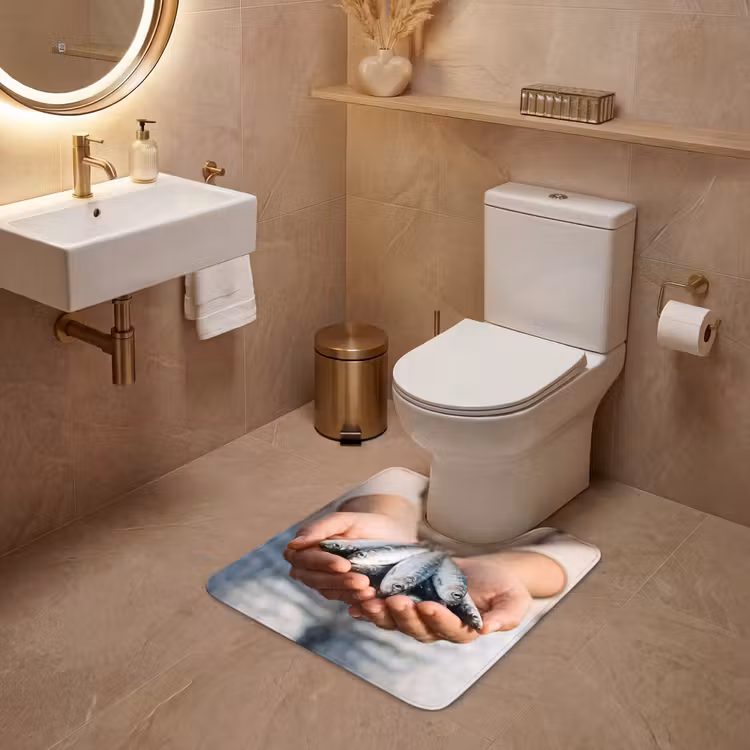 Wc Mat - Vis - Handen - Natuur — 3