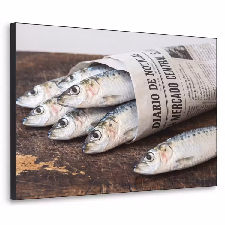 Art Frame - Sardientje - krant - snijplank — 1