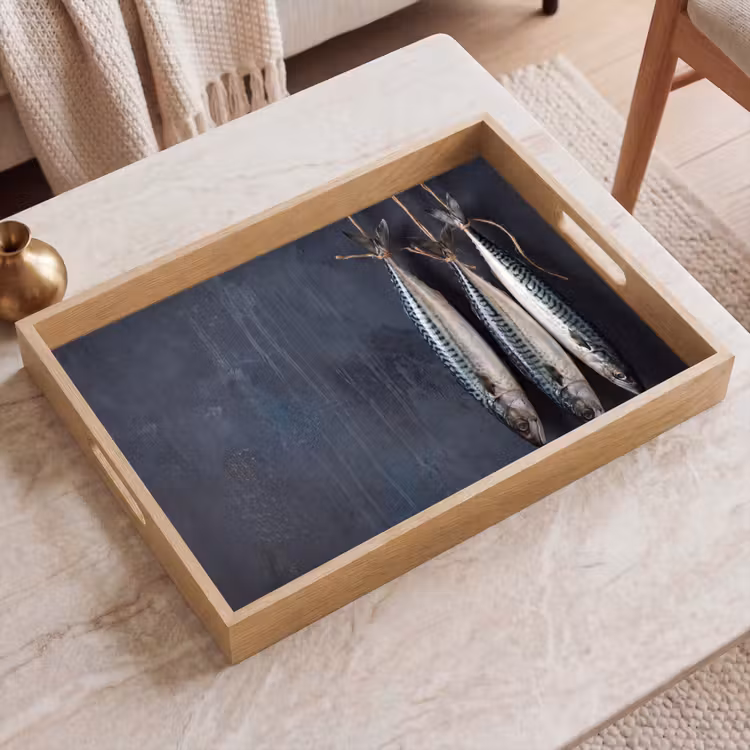 Dienblad - Drie vissen - Touw — 2