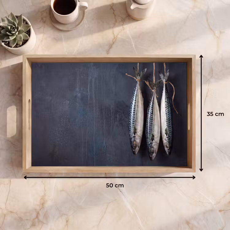 Dienblad - Drie vissen - Touw — 9