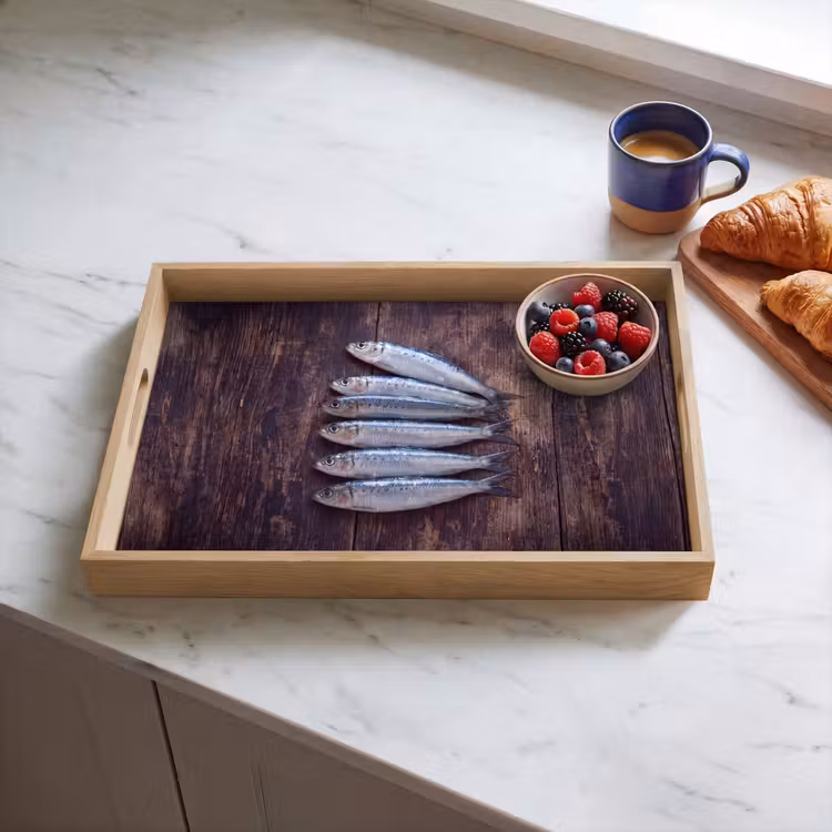 Dienblad - Vis - Hout - Eten — 4