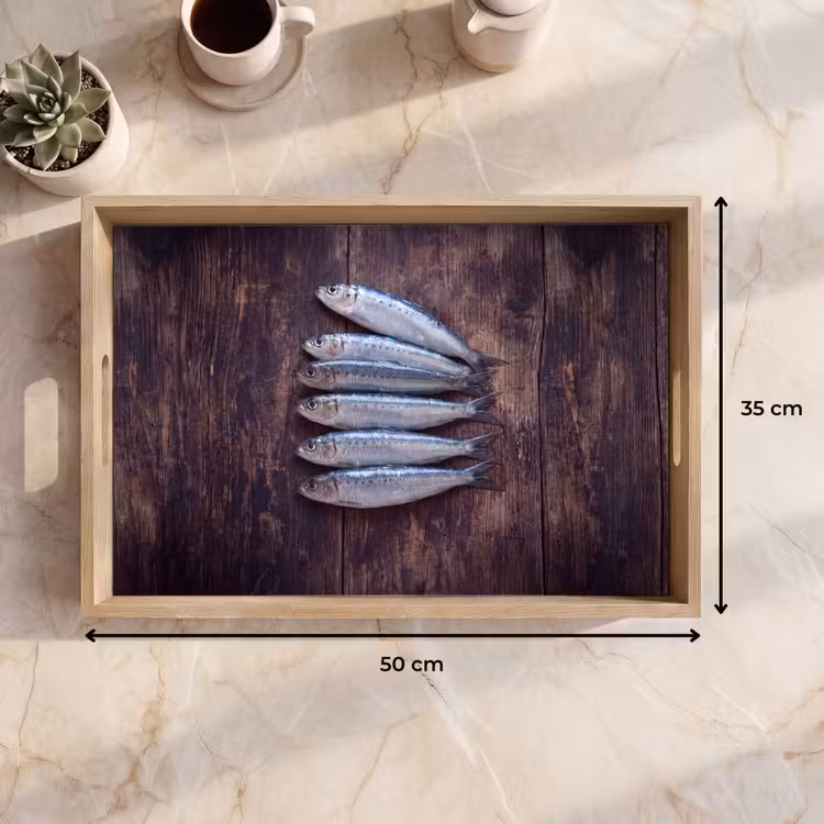Dienblad - Vis - Hout - Eten — 9