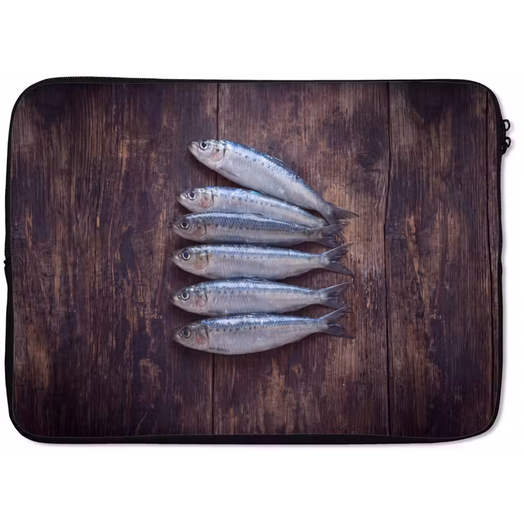 Laptophoes - Vis - Hout - Eten — 1