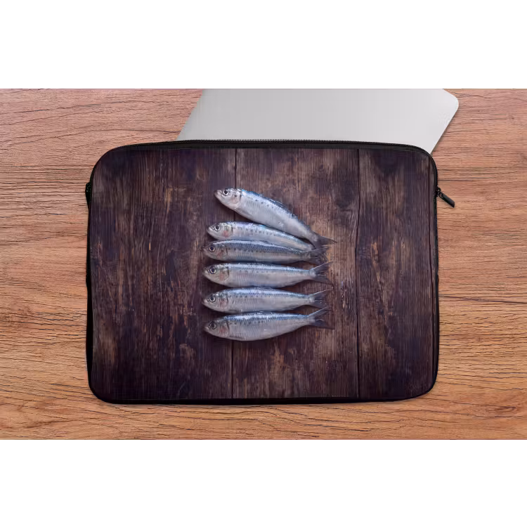 Laptophoes - Vis - Hout - Eten — 2