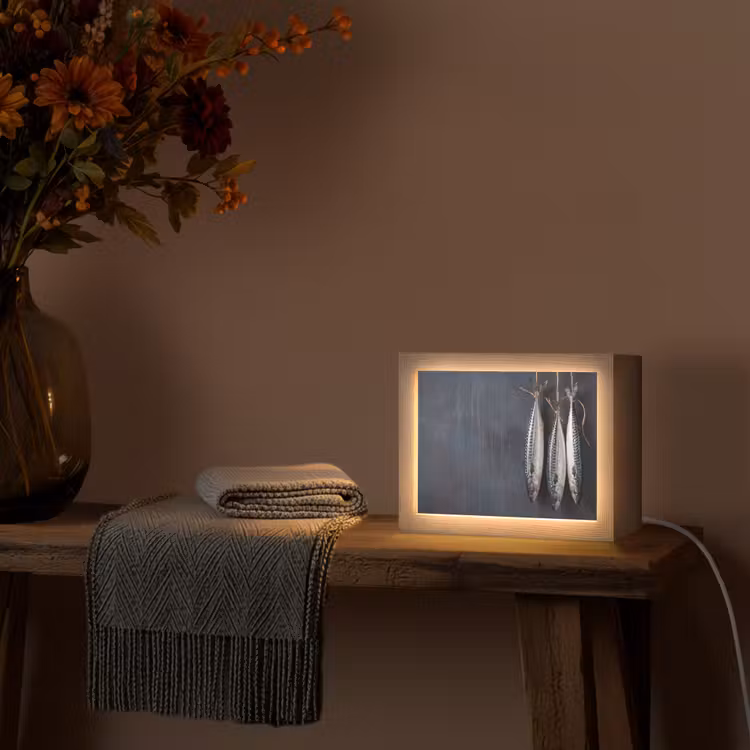 Lightbox - Wandlamp - Drie vissen - Touw — 5