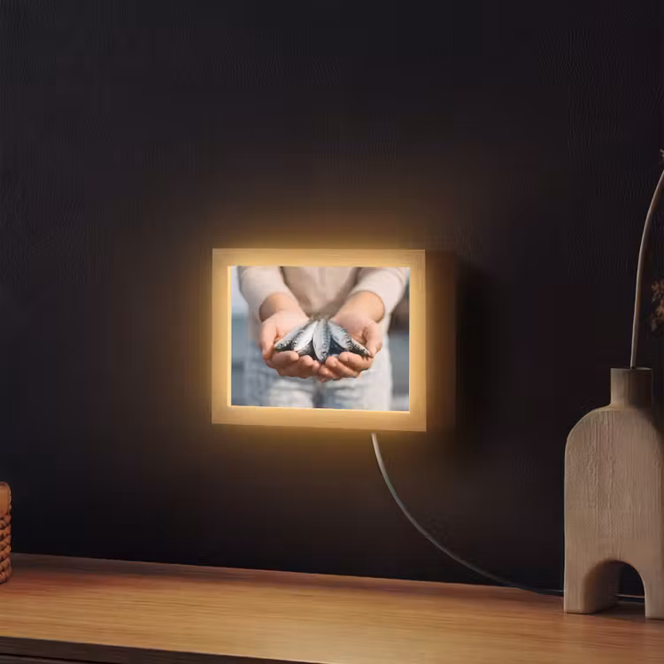 Lightbox - Wandlamp - Vis - Handen - Natuur — 2